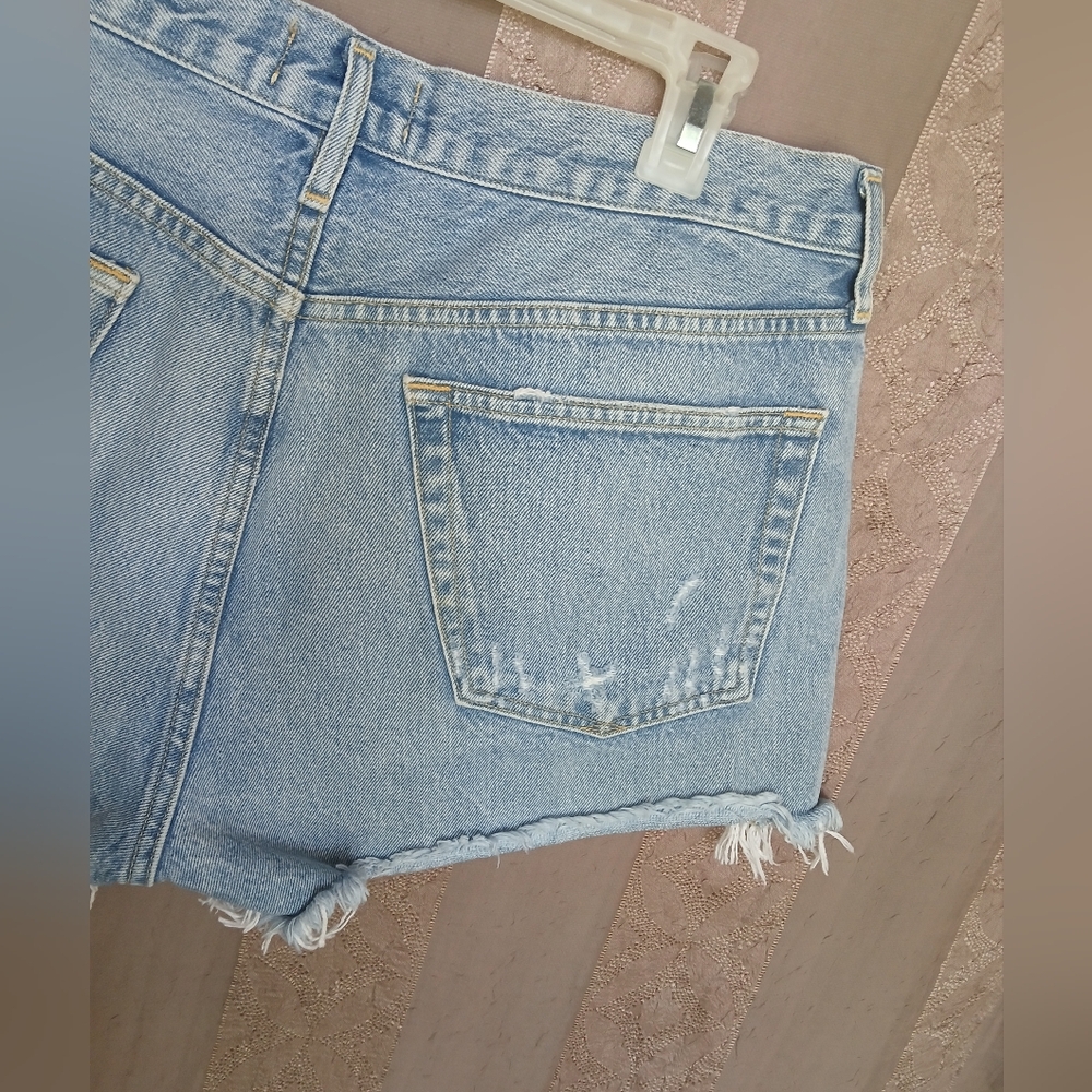 💎 AGOLDE Parker Vintage Cut Off Short In Swapmeet Women's Blue Denim Shorts - Picture 5 of 10